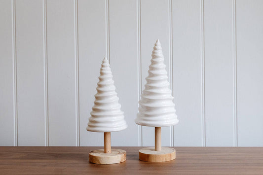 Ceramic large White Christmas Tree