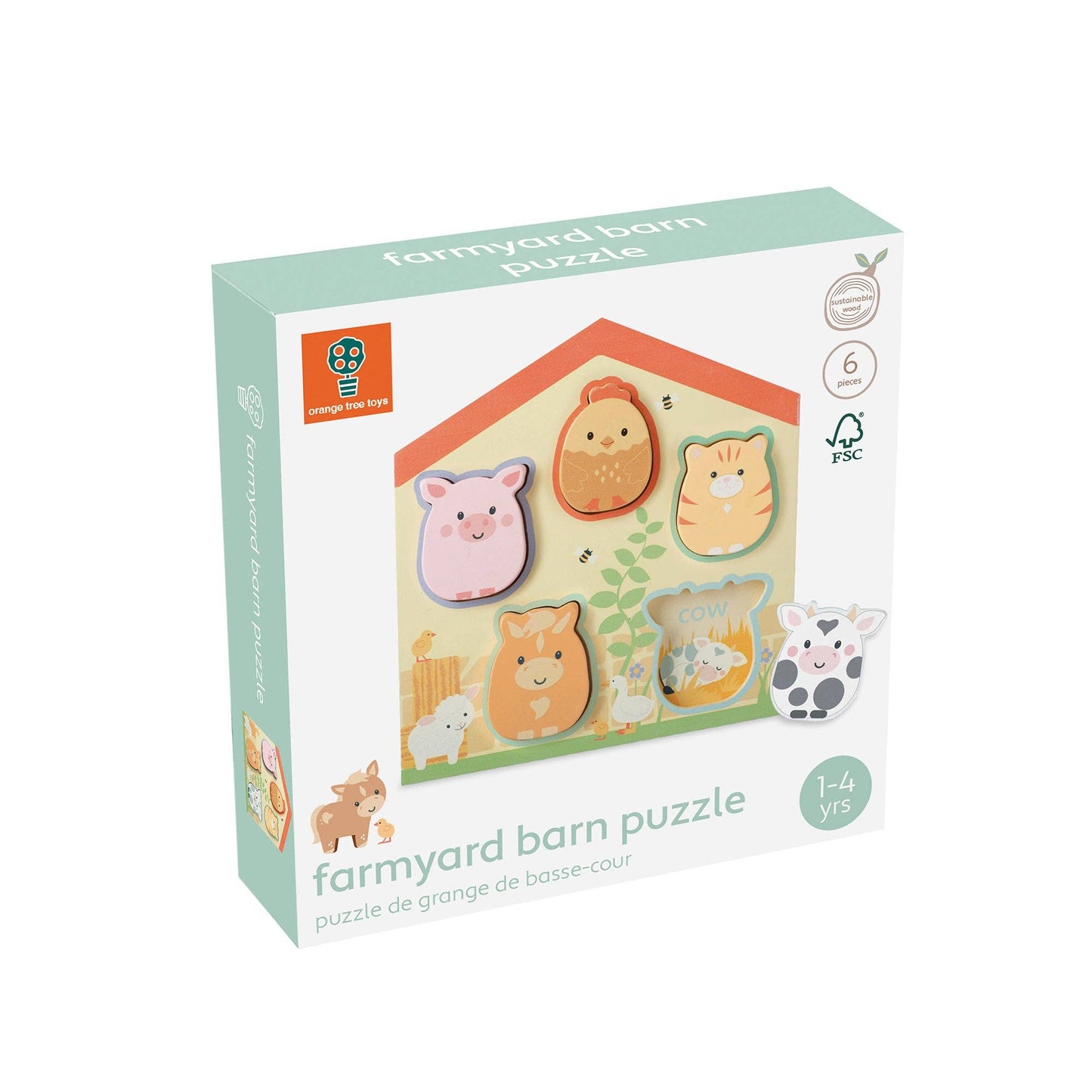 Farmyard Wooden Barn Shape Puzzle