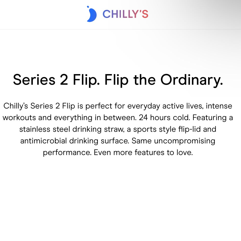 Chilly’s Bottle 500ml - Series 2 Flip Bottle Abyss Black
