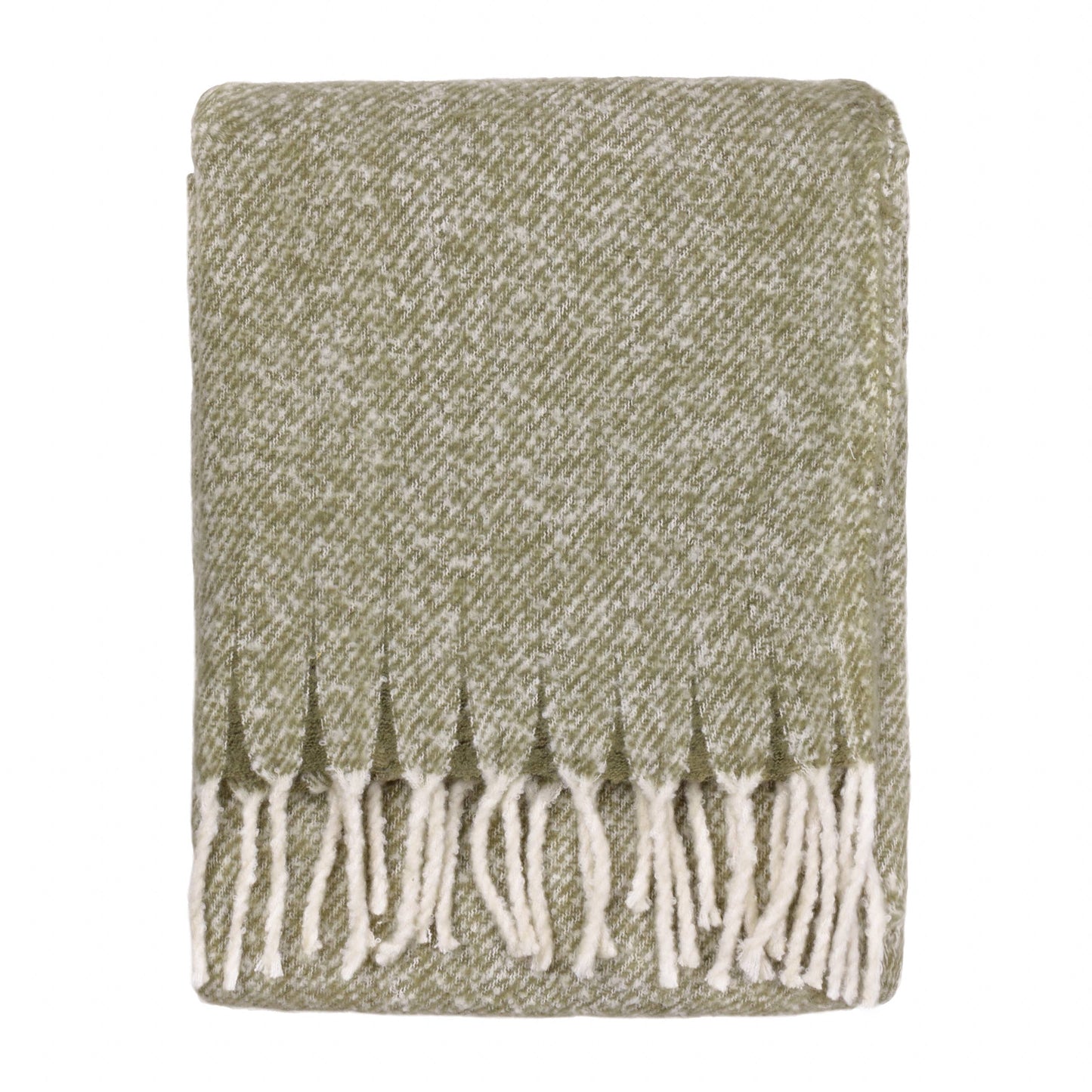 Isla Woven Tasselled Green Throw 130 x 180cm