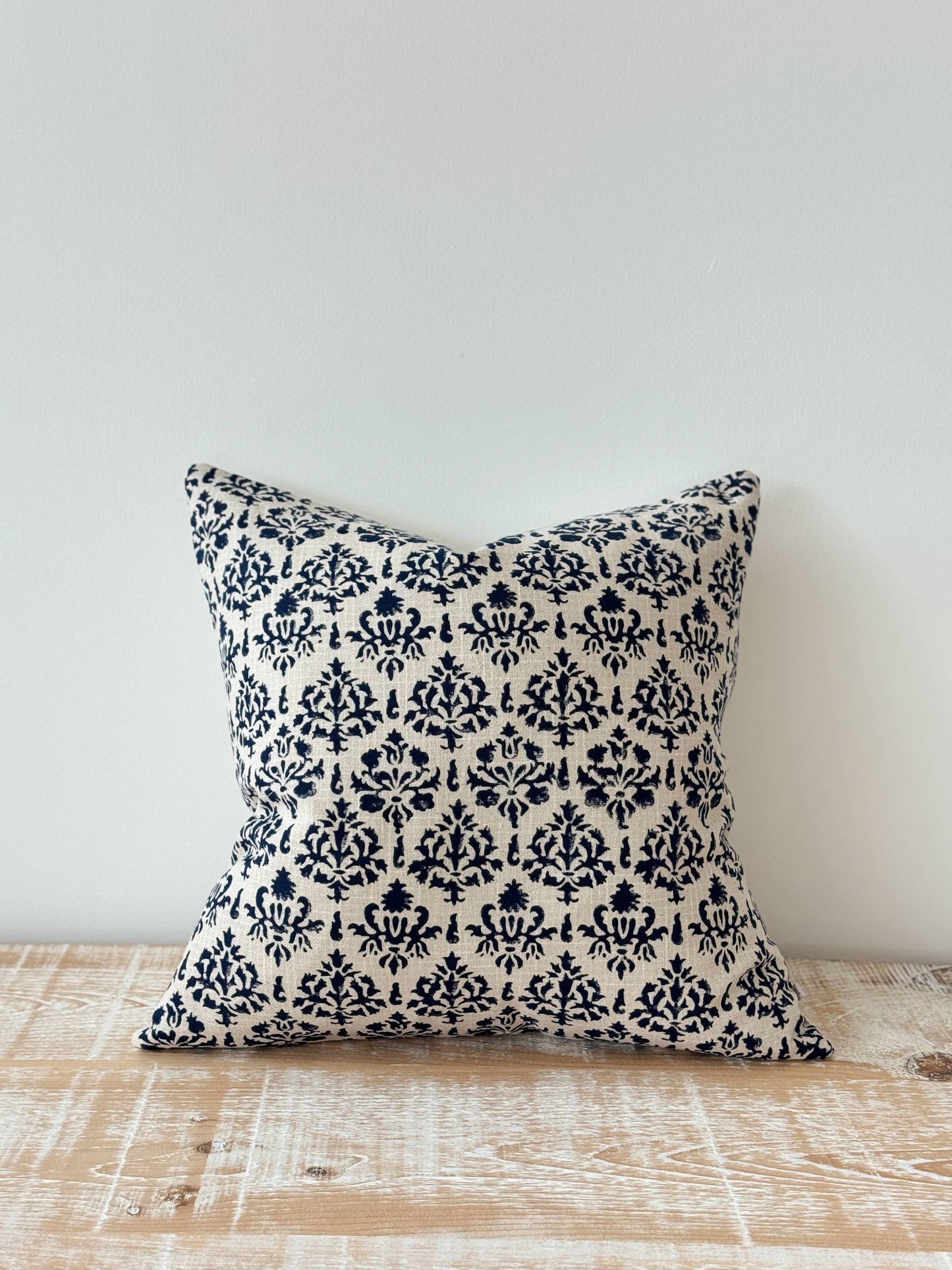 Iris Navy Print Cushion 45 x 45 - 100% Cotton
