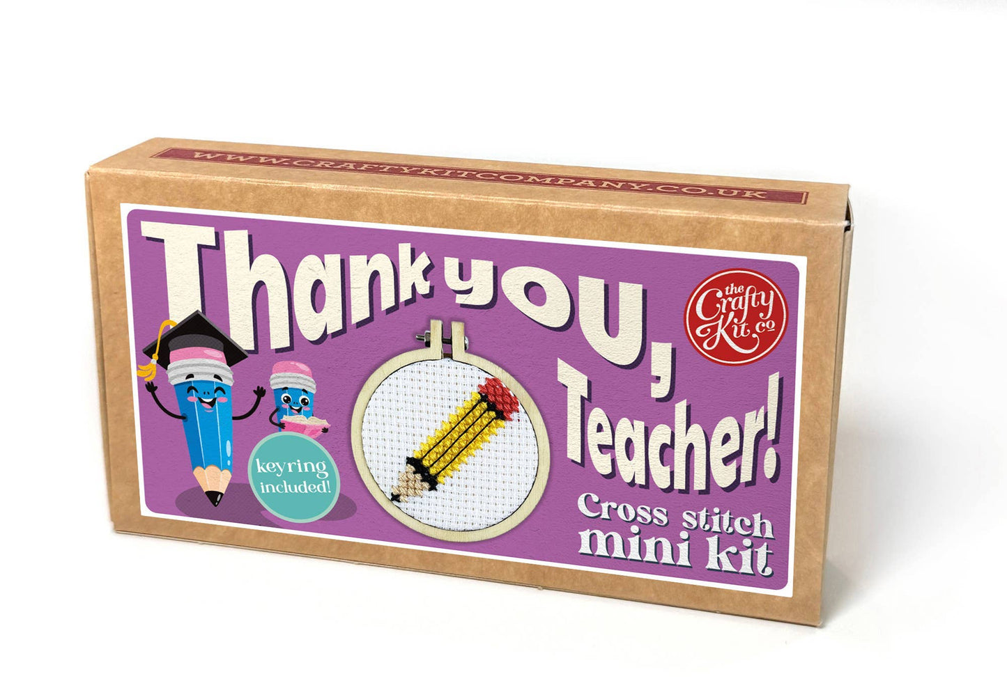 Thank You, Teacher! (Pencil) Mini Matchbox Cross Stitch Kit