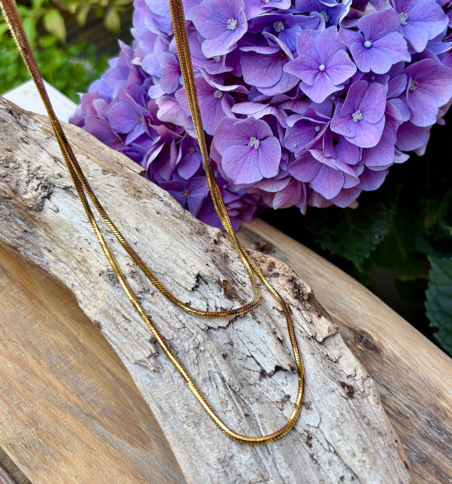 18ct Silver Plated Long Snake Chain Necklace OR30