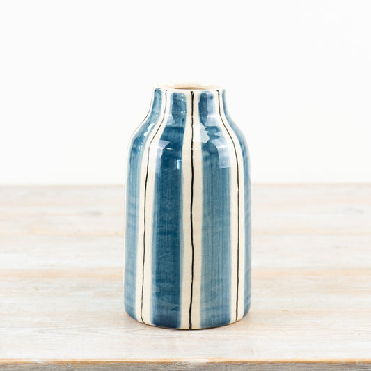 Blue Striped Vase 20.5cm