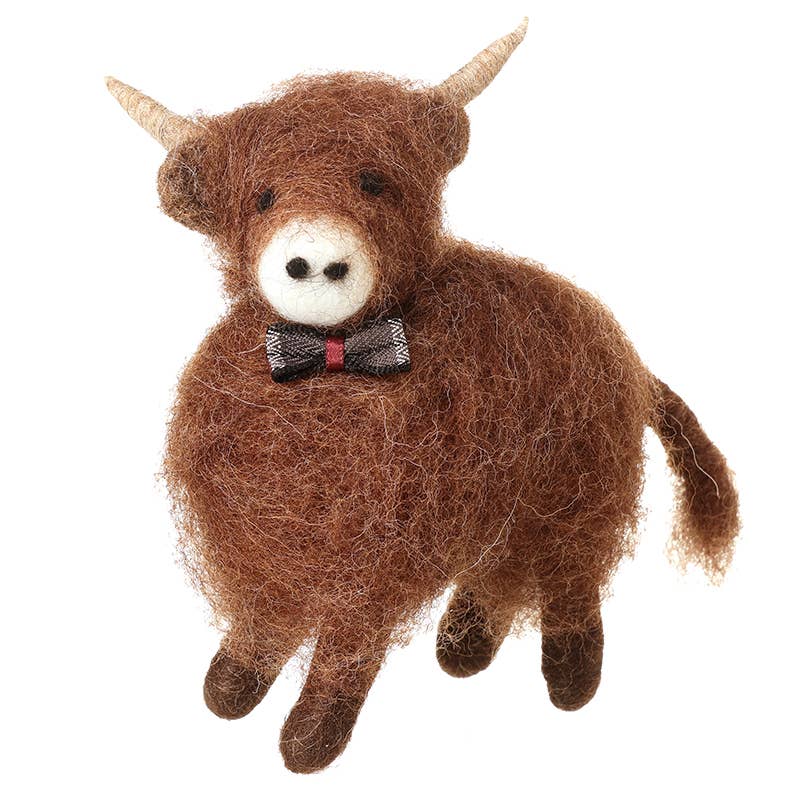 WOOLY FELT HIGHLAND COW