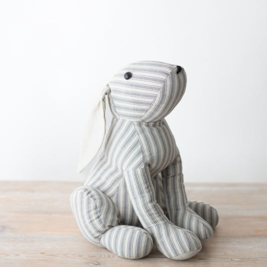 Grey Stripe Rabbit Doorstop
