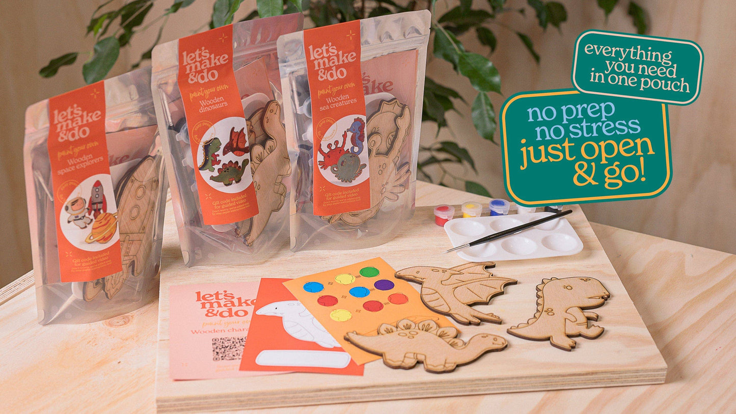Paint Your Own Wooden Dinosaurs Kit