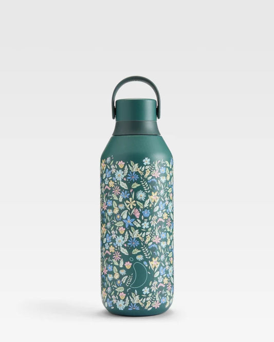 Chilly’s Water Bottle 500ml - Series 2 Liberty Summer Sprigs Pine Green