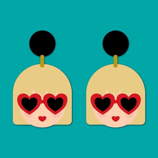 Large Taylor S inspired lightweight laser cut earrings