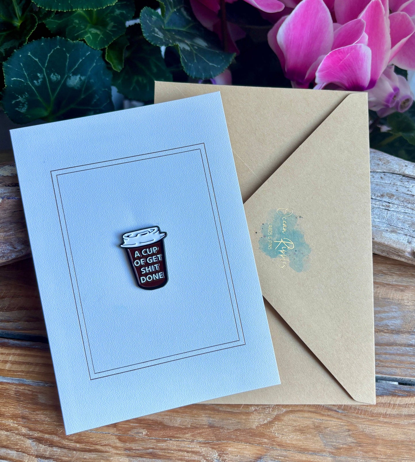 A Cup of... Pin Badge Card