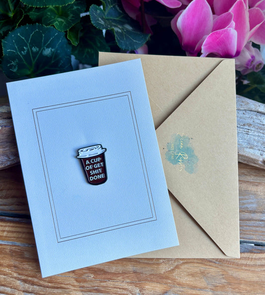 A Cup of... Pin Badge Card