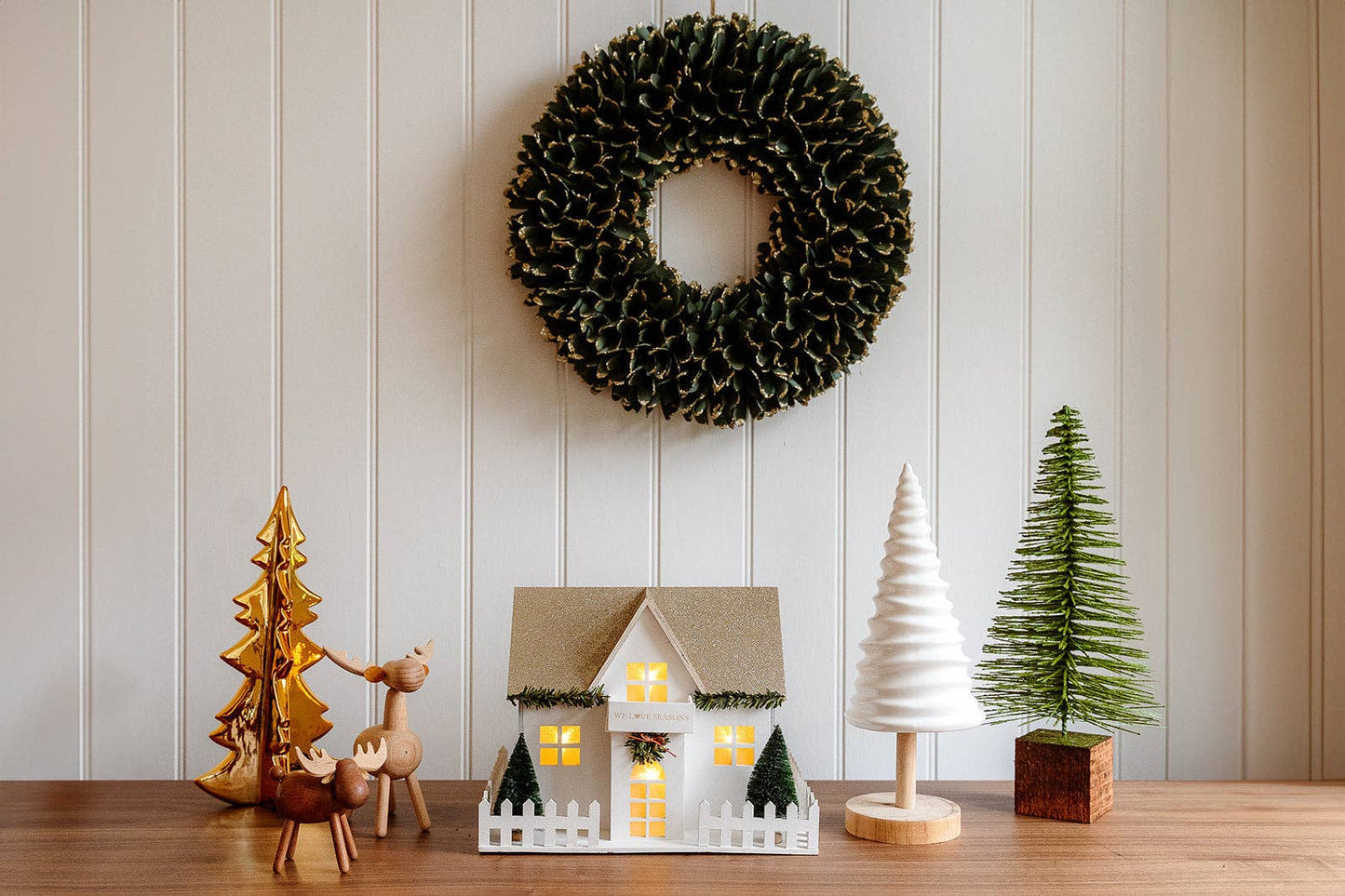 Ceramic large White Christmas Tree