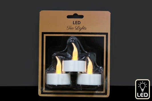 LED Tealights Pk 3