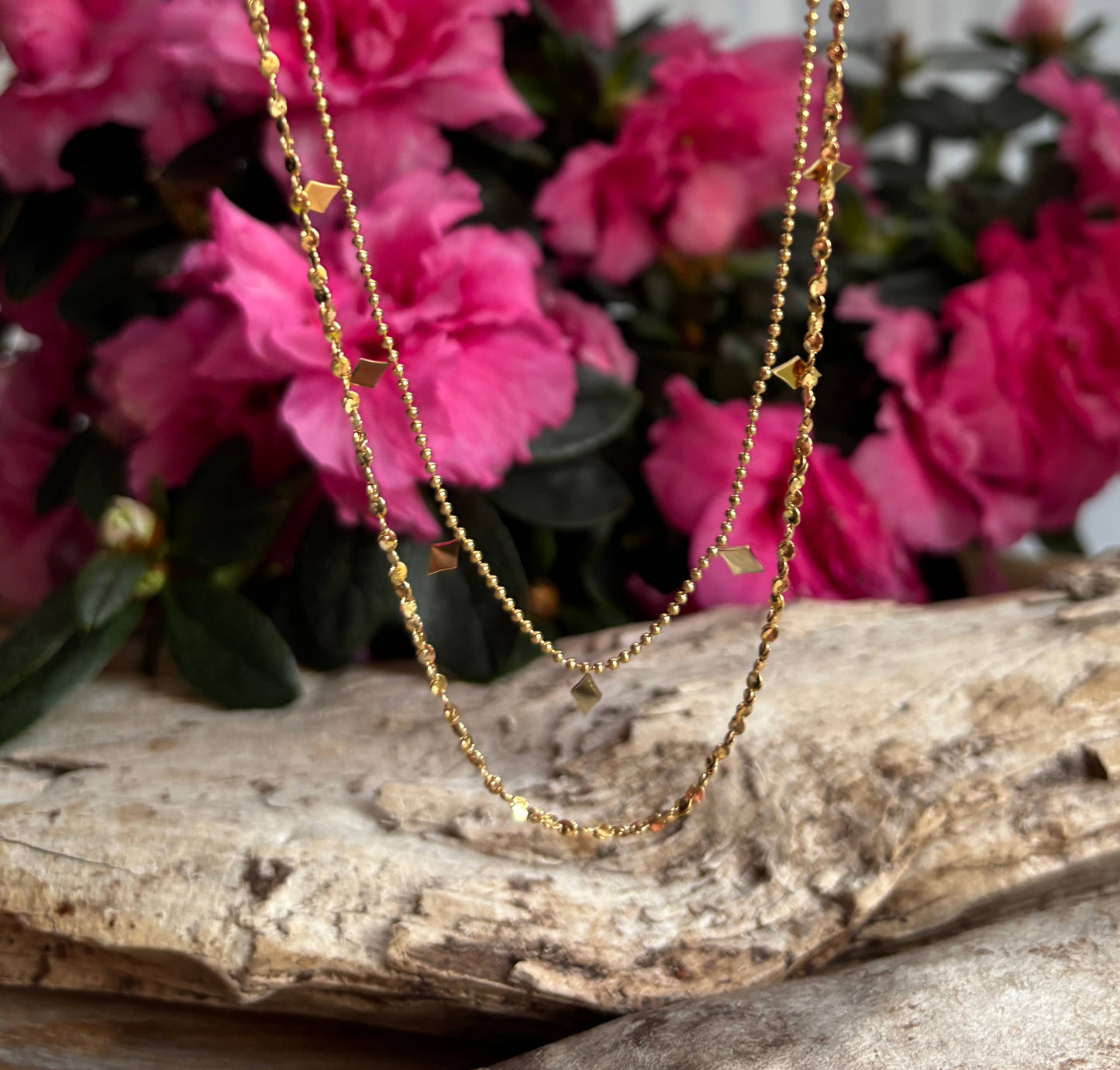 18ct Gold Plated Double Chain Necklace  OR45