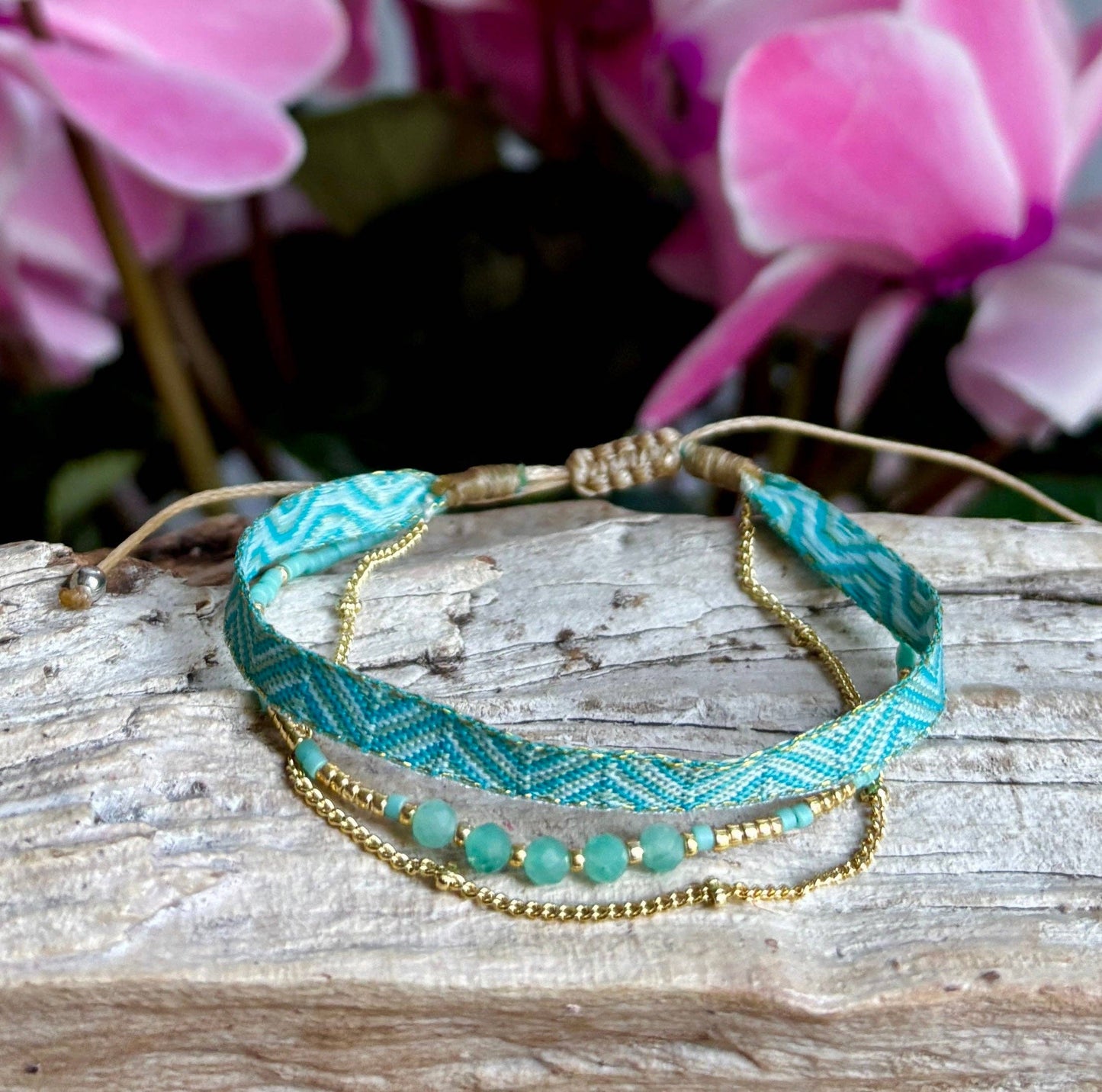 Miyuki Multi Strand Adjustable Bracelets - Green OR80