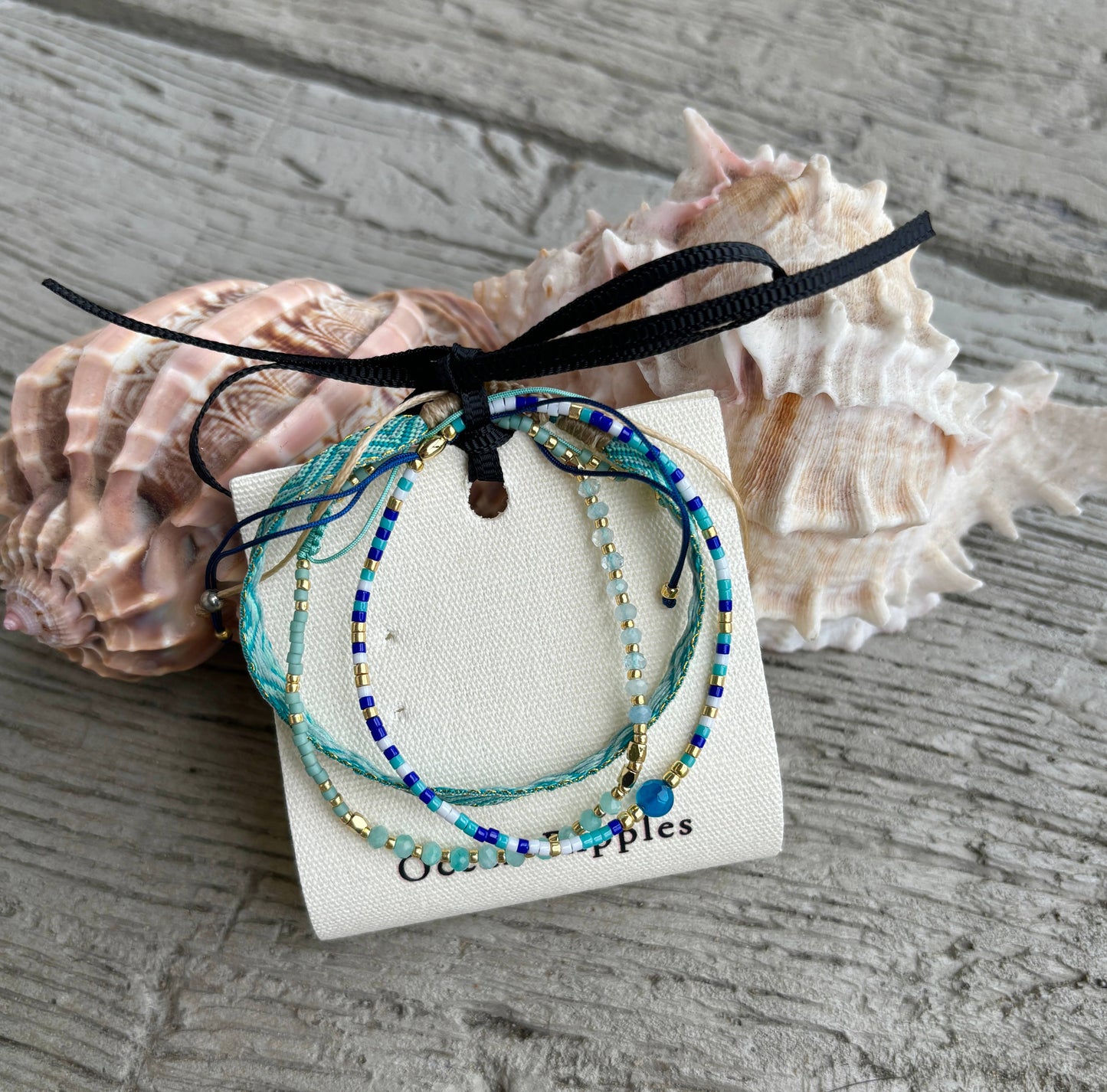 Japanese Miyuki Bracelet Set of 3 Turquoise OR63