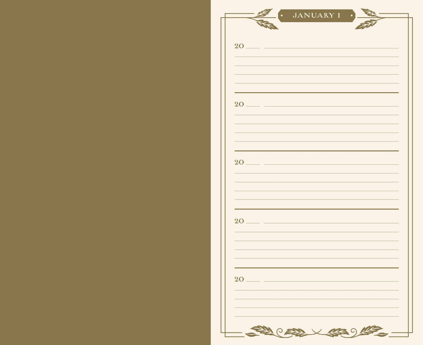 Gilded One Line a Day - A Five-Year Memory Book (Diary or Journal)