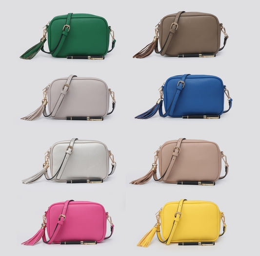 Faux Leather Across Body Camera Bag