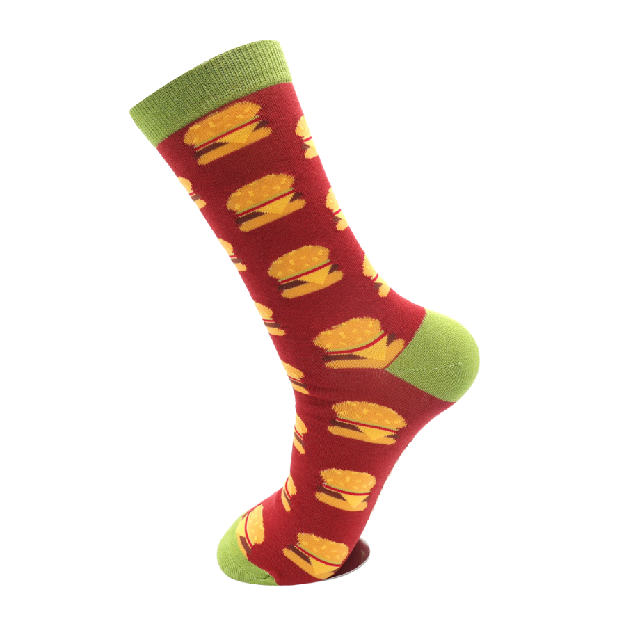 Mr Heron Bamboo Burger Socks - Oxblood