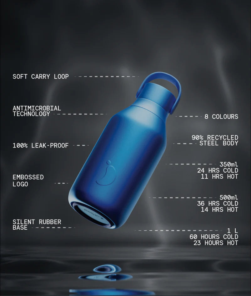 Chillys S3 Pacific Blue 350ml Water Bottle