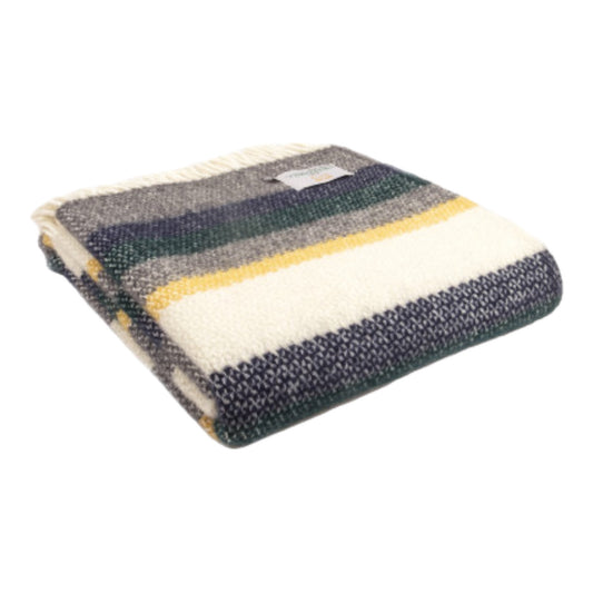 Nightfall Stripe 100% Pure Wool Throw