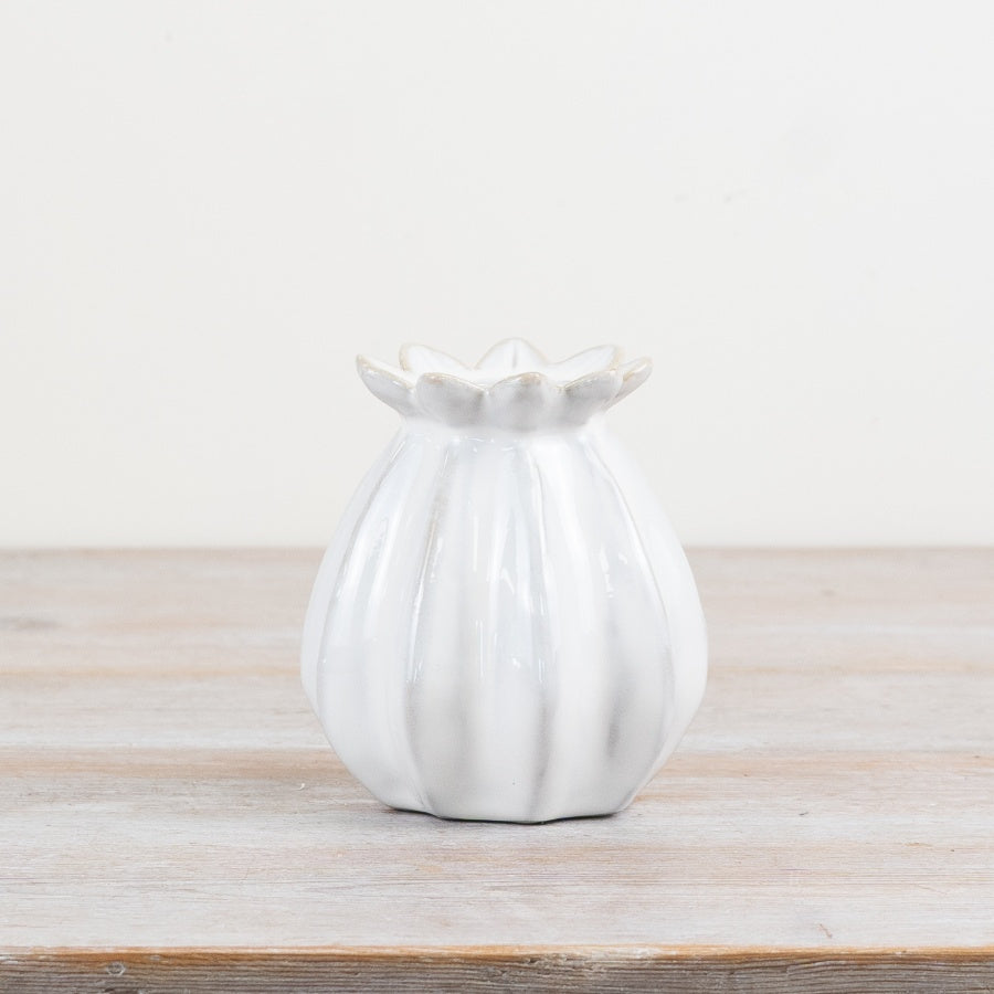 White Poppy Seed Vase - 2 sizes