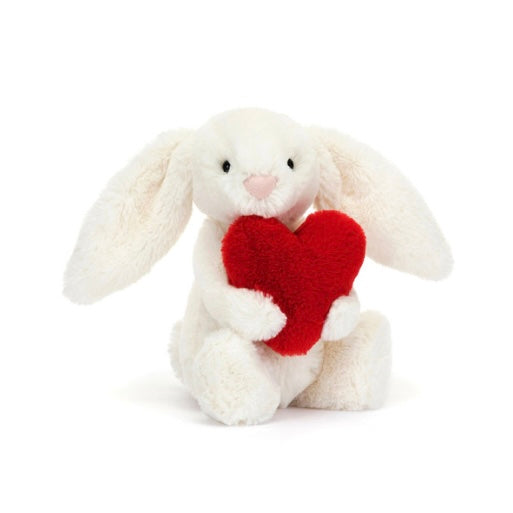 Jellycat Bashful Bunny w Red Heart