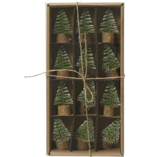 PK12 Green Snowy Mini Trees