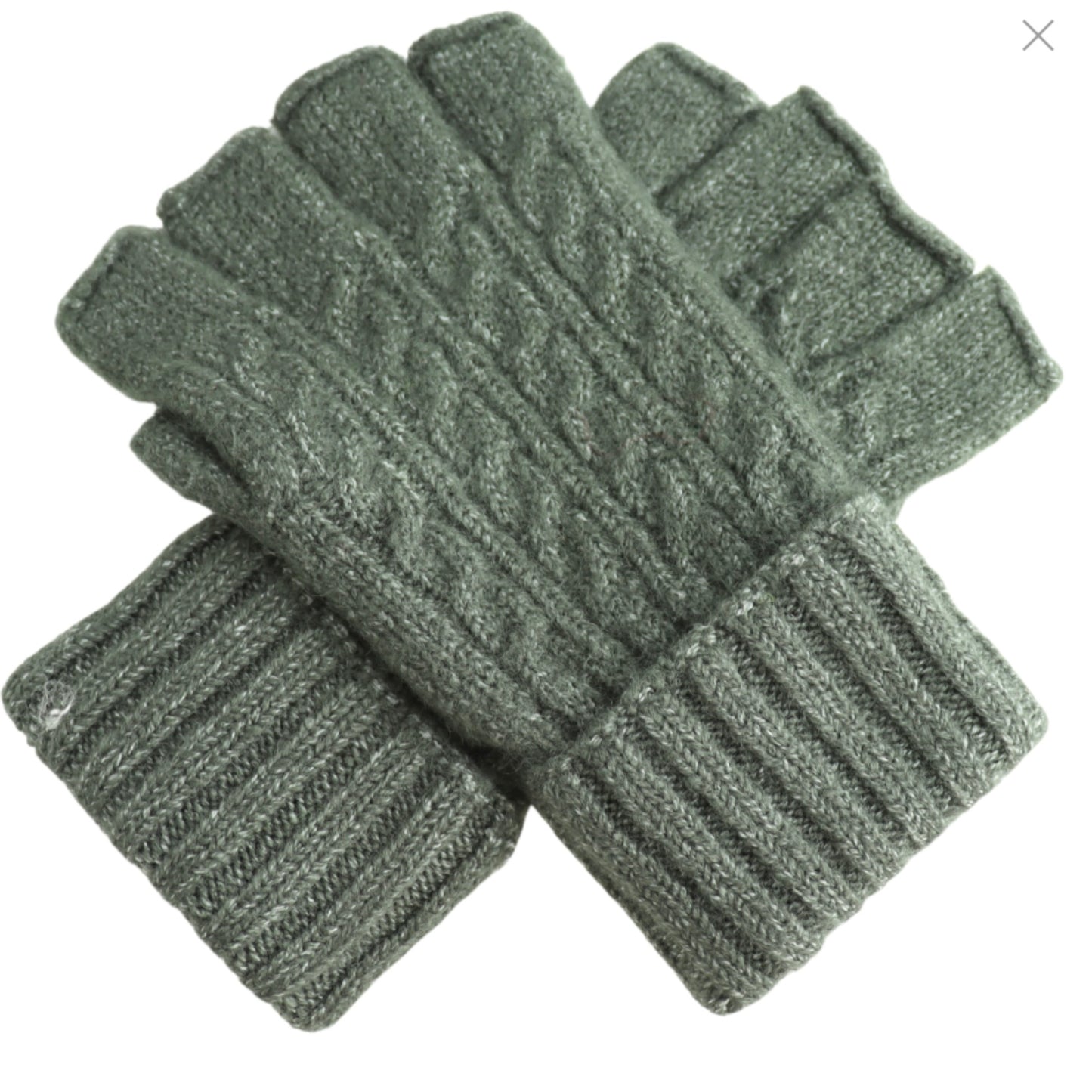 Cable Knit Fingerless Gloves - colours