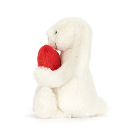 Jellycat Bashful Bunny w Red Heart