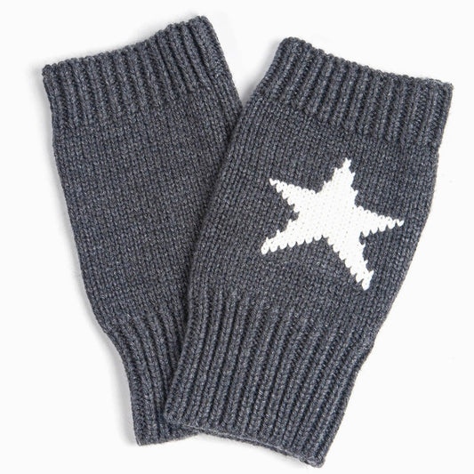 Wrist Warmers - Grey Star