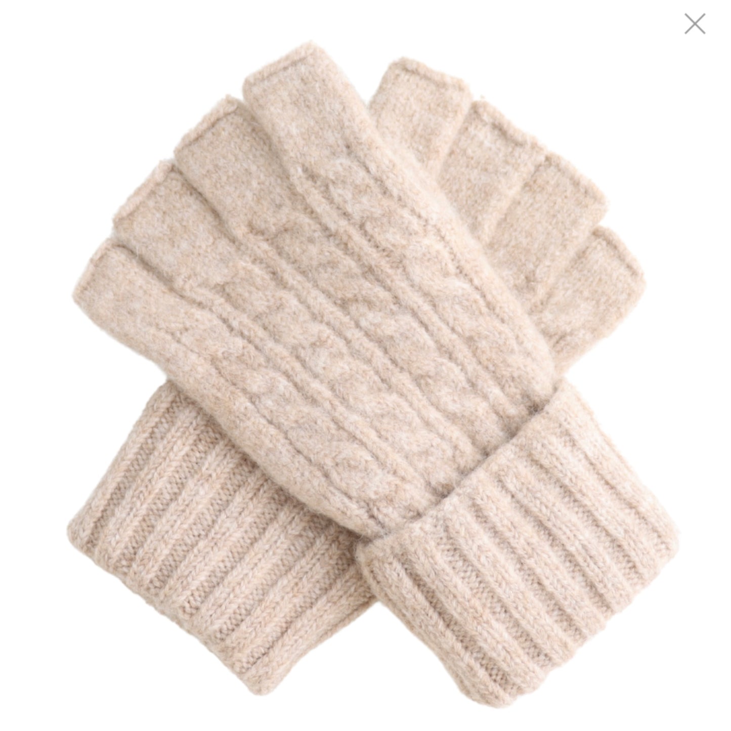 Cable Knit Fingerless Gloves - colours