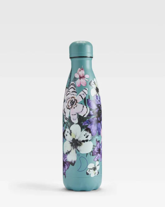 Chilly's Reusable Water Bottle 500ml, Feathered Florals