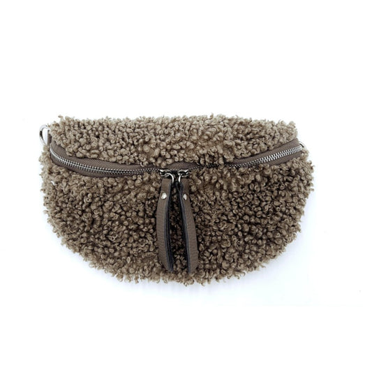 Teddy Borg Across Body Bag - Taupe