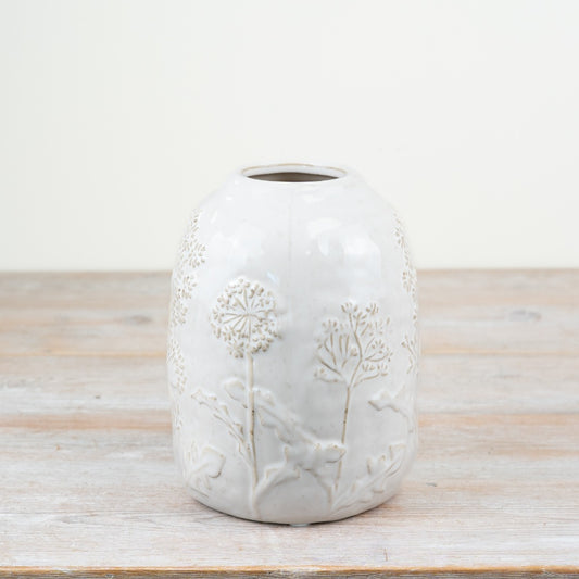 Embossed Flower Vase - 2 sizes