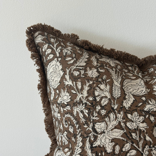 Sadie Brown Print Cushion 45x45cm