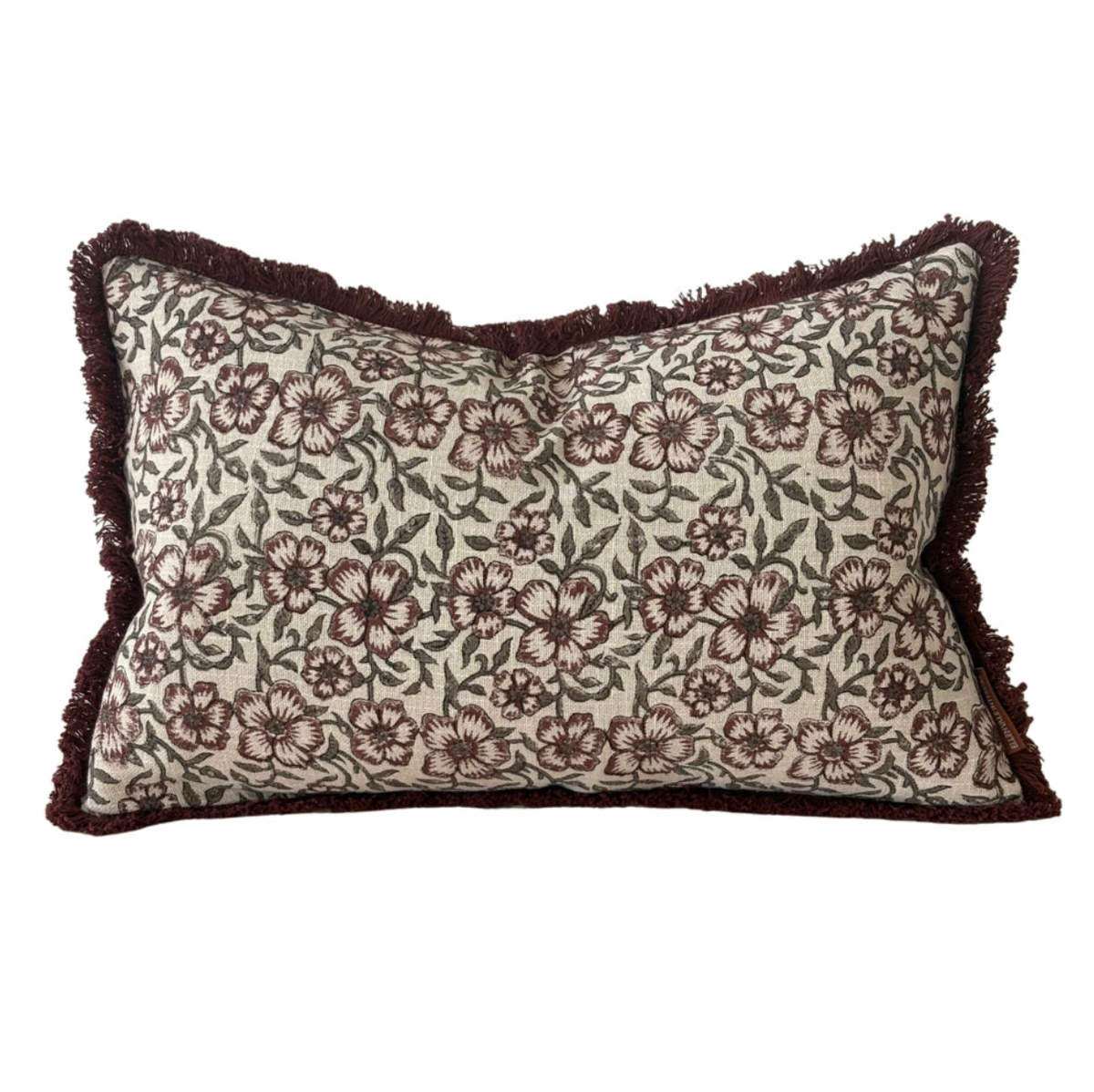 Sadie Burgundy Floral Cushion 50x30