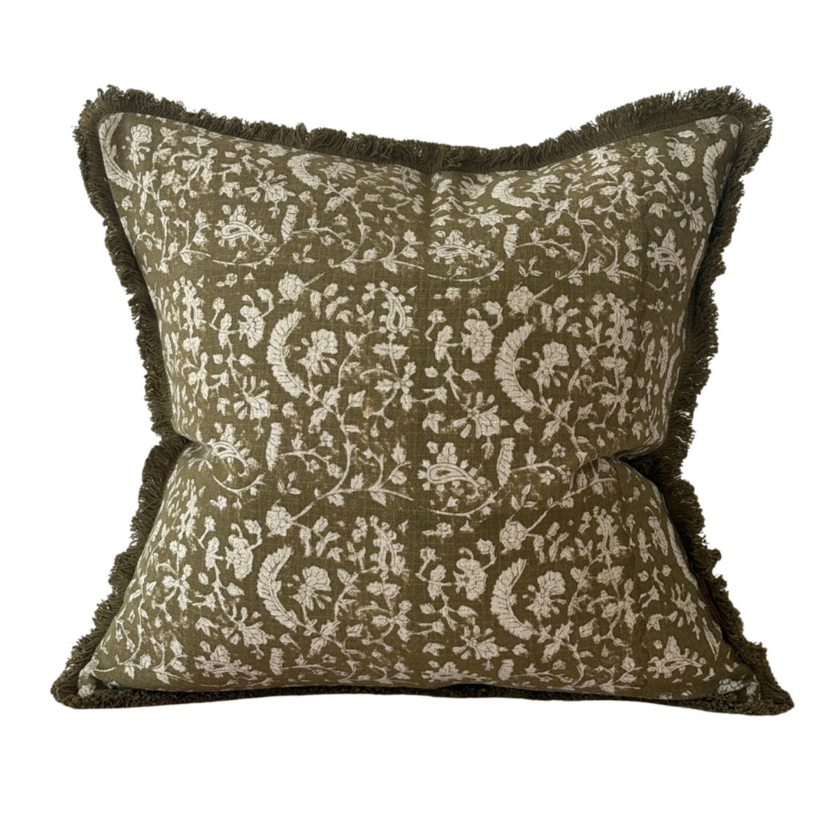 Sadie Vintage Olive Floral Cushion 45x45cm
