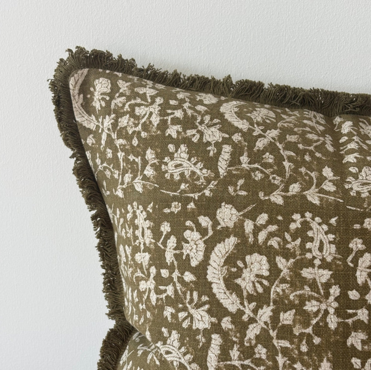 Sadie Vintage Olive Floral Cushion 45x45cm