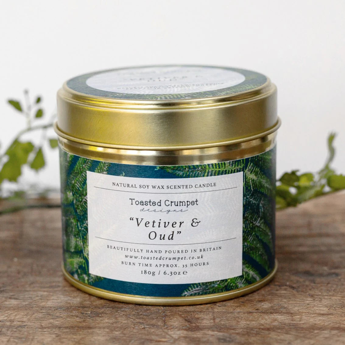 Vetiver and Oud Tin Candle