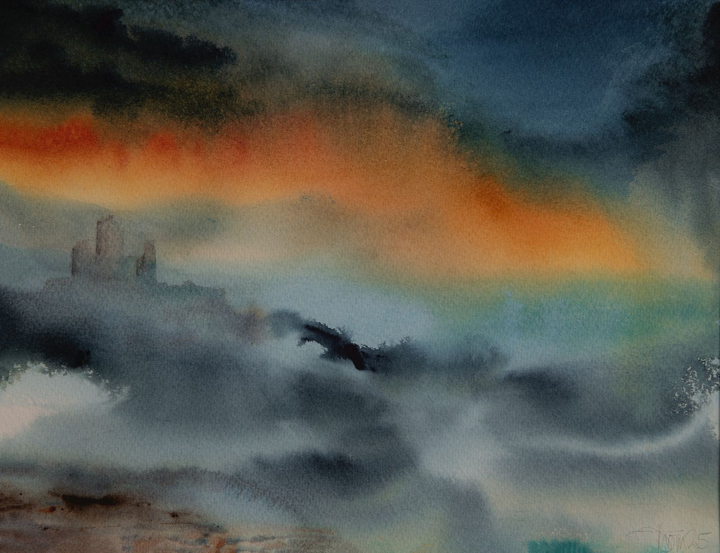 Dave Thomas Original Watercolours - “NAJAC” A2 card mounted