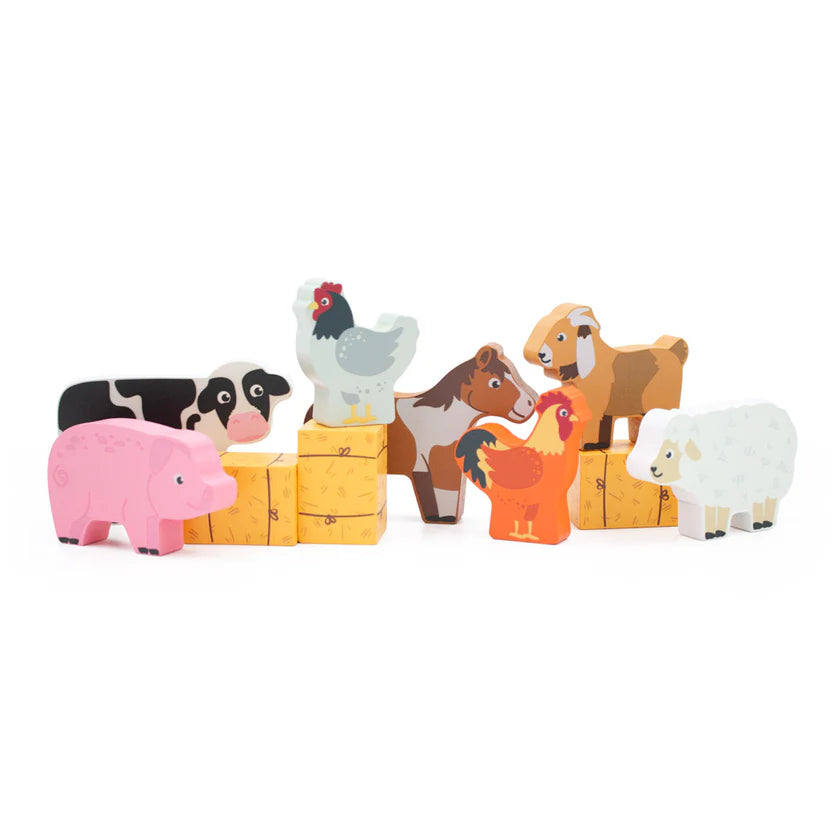 Bag of Wooden Farm Animals