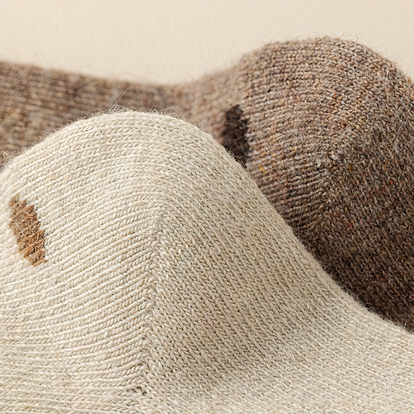 Winter Wool Bow Embroidery Socks