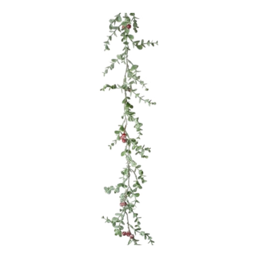 Green Leaf & Red Berry Garland