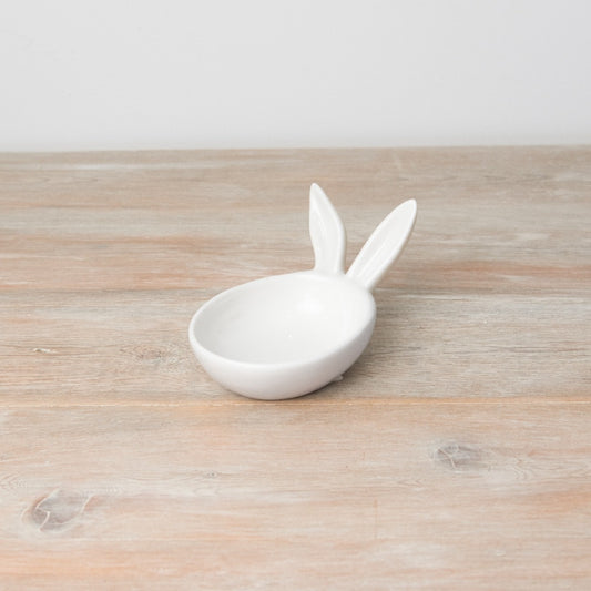 White Ceramic Bunny Dish