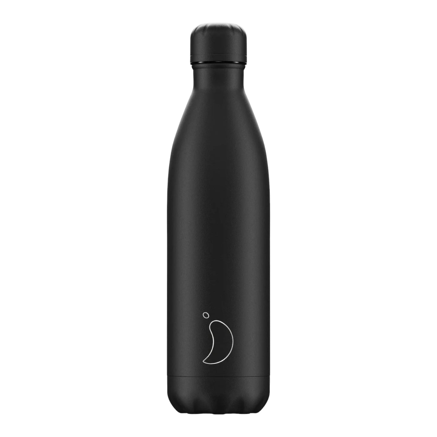 Chilly's Reusable Water Bottle 750ml, Monochrome All Black