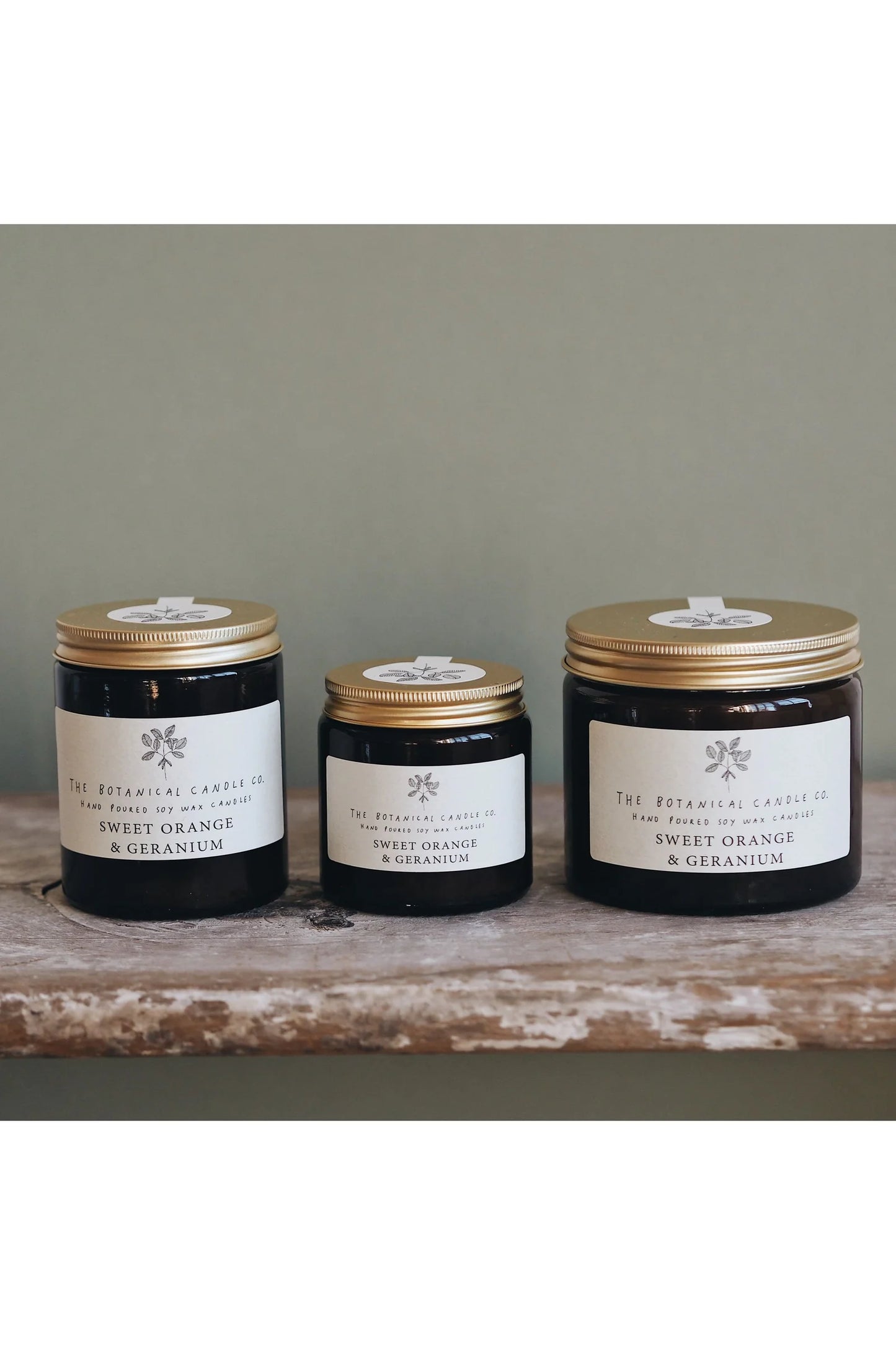 Sweet Orange & Geranium Scented Candle - 3 sizes