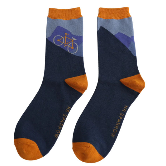 Mr Heron Bamboo Hill Climb Socks - Navy