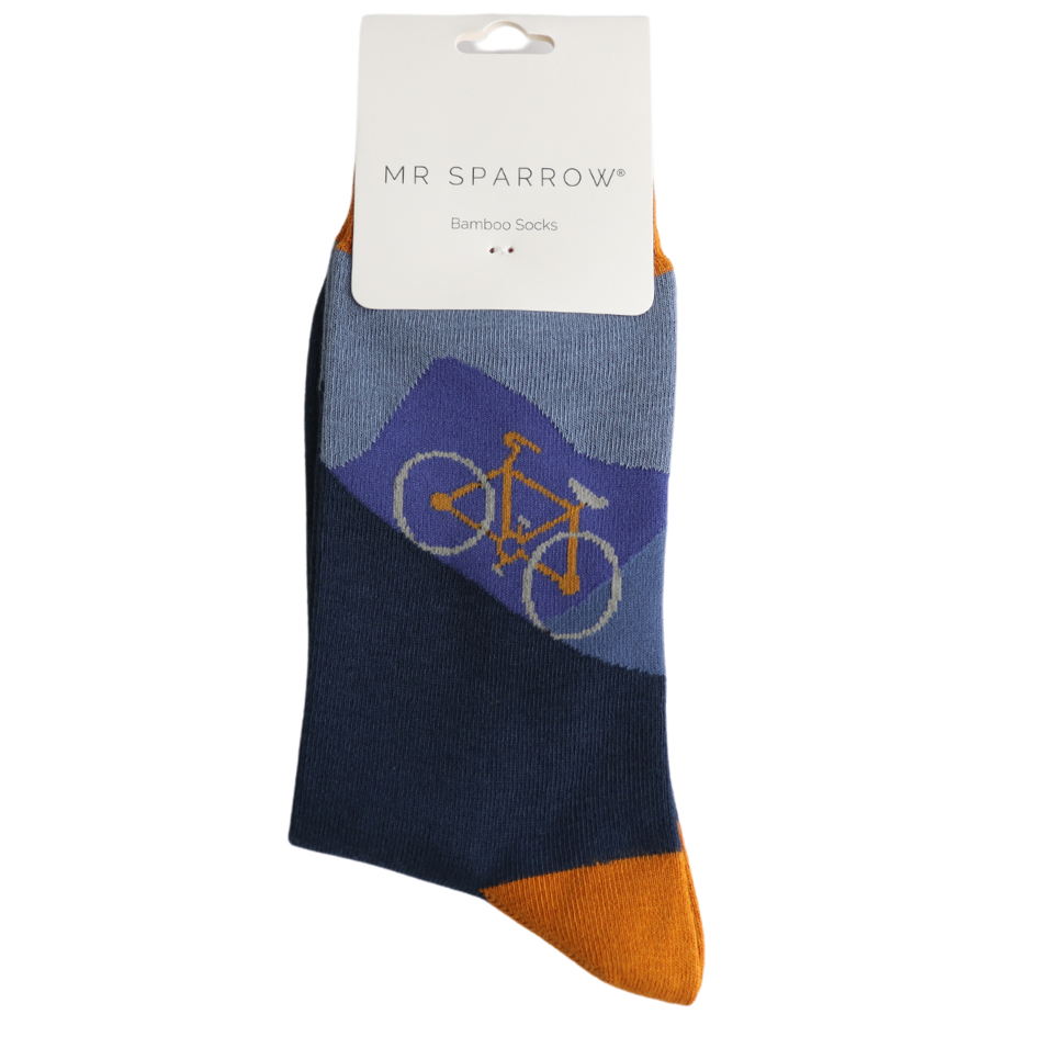 Mr Heron Bamboo Hill Climb Socks - Navy