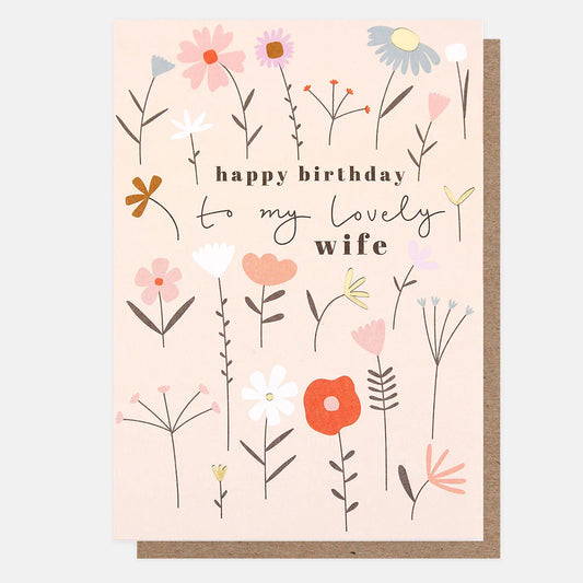 Fleur Happy Birthday Card For Wife